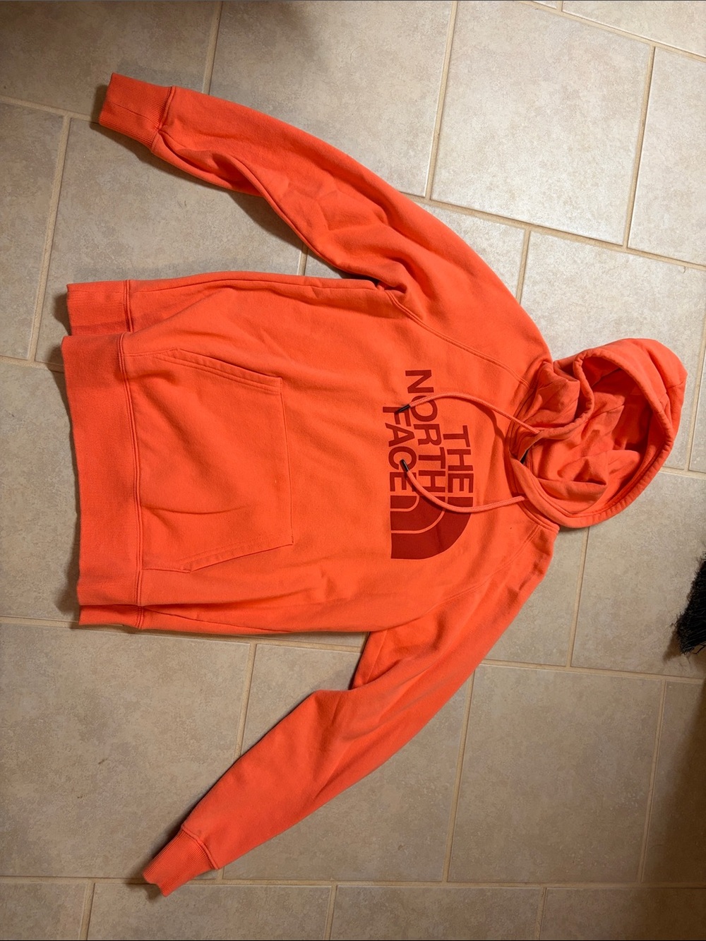 The North Face Men's Bright Orange Zip-Up Hoodie